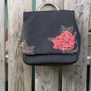 Backpack roses embroidered handbag NEW